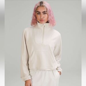 NWT lululemon brushed softstreme ribbed half zip